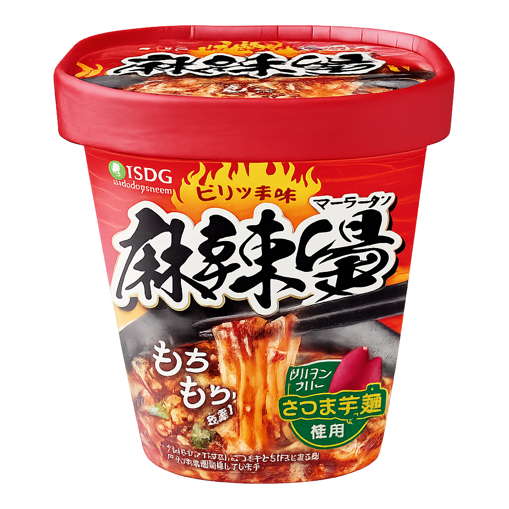 ISDG 医食同源 麻辣湯 もちもちさつま芋春雨のカップ麺