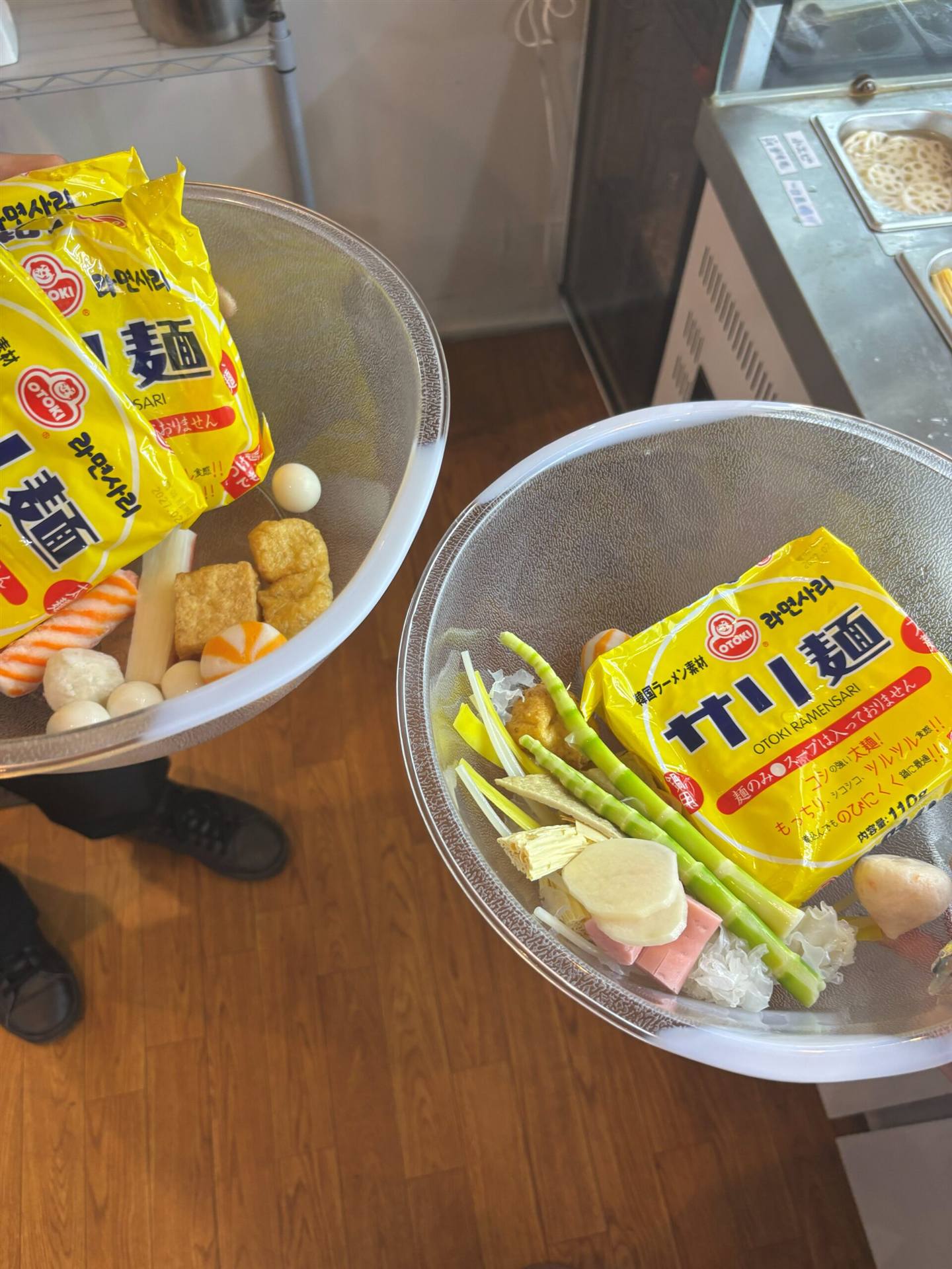 酉庭苑で選べる韓国サリ麺（麺のみでスープなし・110g）と選んだ具材